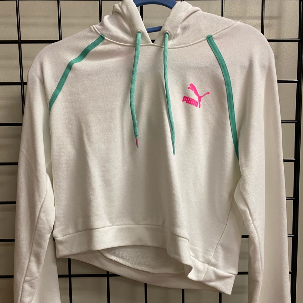 Puma cropped athletic hoodie